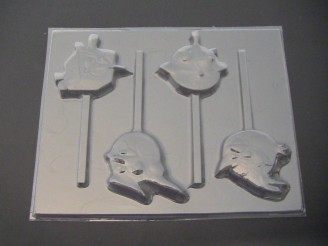 454sp Mad Space Birds Chocolate or Hard Candy Lollipop Mold